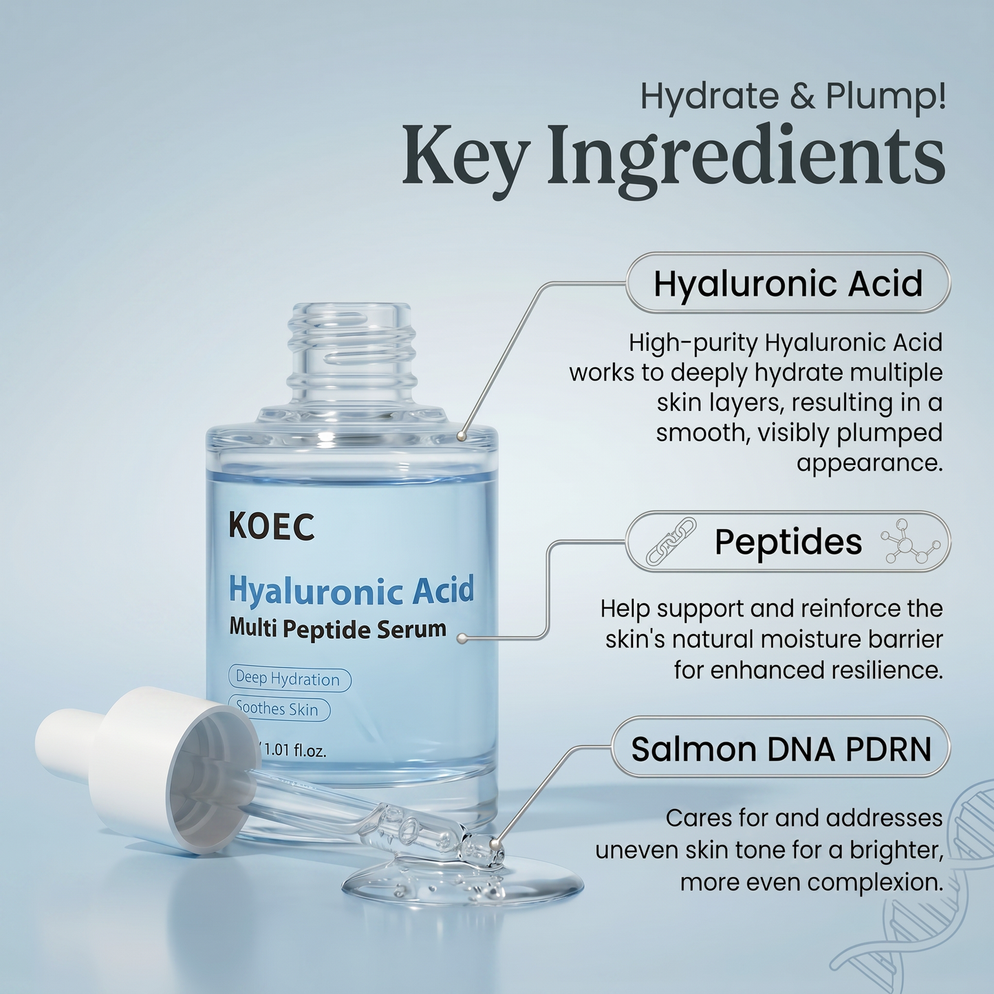 KOEC Salmon PDRN Hyaluronic Acid Serum