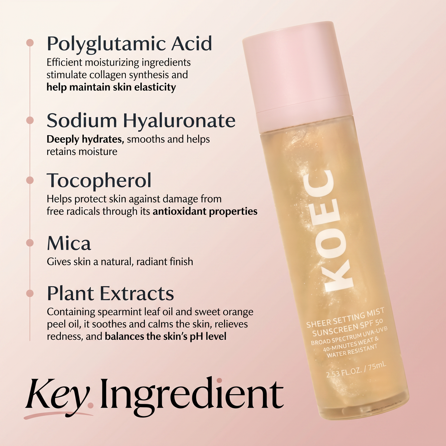 KOEC Sheer Setting Mist SPF50