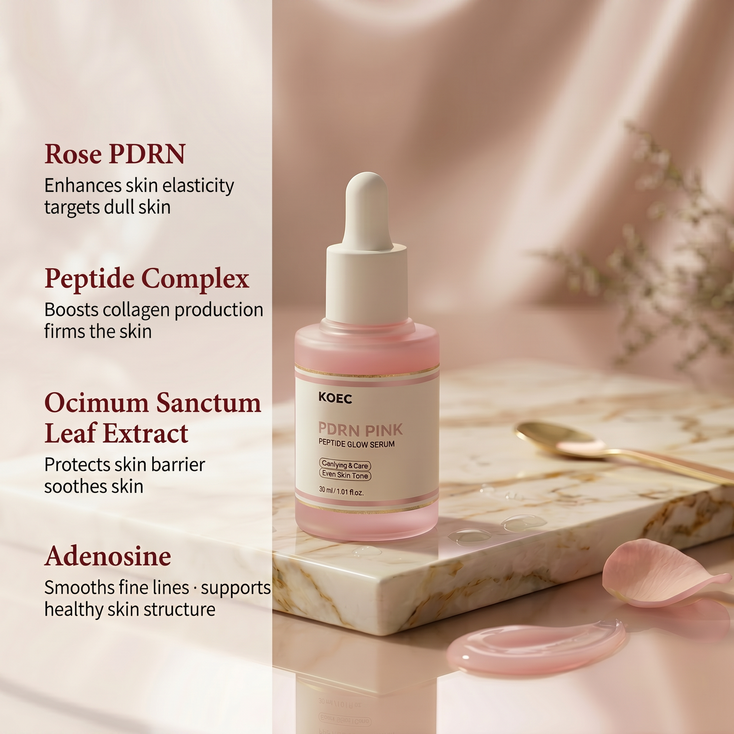 Rose PDRN Peptide Glow Serum