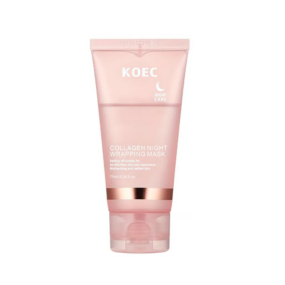75ml KOEC Collagen Night Peel Off Mask Moisturizing Firming Nourishing Elasticity Remove Blackhead Hyaluronic Acid Niacinamide