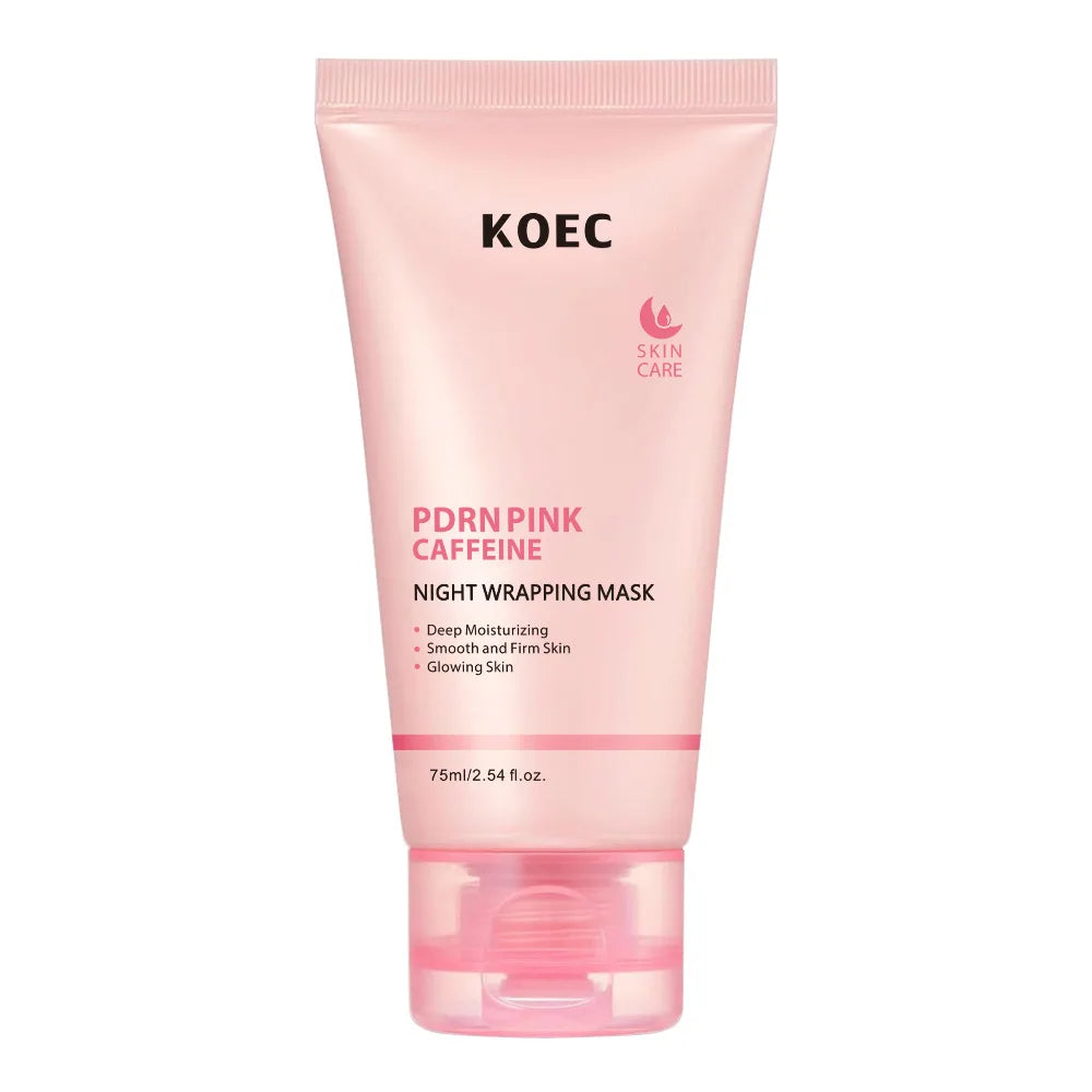 75ml KOEC PDRN Pink Caffein Night Wrapping Peel Off Facial Mask Moisturizing Firming Glowing Revitalizing Collagen Niacinamide
