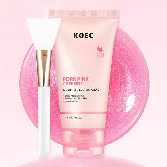 75ml KOEC PDRN Pink Caffein Night Wrapping Peel Off Facial Mask Moisturizing Firming Glowing Revitalizing Collagen Niacinamide